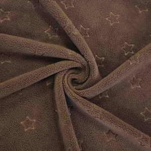 Tessuto in Pile <span class=keywords><strong>Polare</strong></span> Termico 100% Poliestere con Stella a Cinque Punte in Rilievo, Design Personalizzato all'Ingrosso per Felpe da Ragazza - Product Image 2