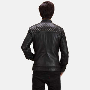 Shapron Genuine Leather Biker <b>Jacket</b> <b>Sheepskin</b> Cowhide and Lambskin Reversible Coated ODM Size XS for Autumn Season - Product Image 5