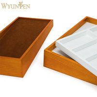 Boîtes de rangement et de présentation modernes en bois pour lunettes de soleil avec logo personnalisé et support de lunettes de soleil au design OEM sur mesure