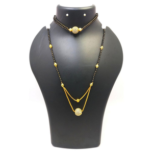 Mangalsutra à une seule boule avec zircon, pièce ornementale artisanale - Product Image 4