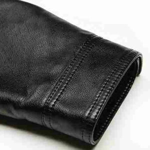 Chaqueta de invierno estilo bombardero de piloto para hombre, abrigo ajustado universitario, bordado, talla de letra, abrigos de Pu de lana teñidos lisos para hombre - Product Image 4