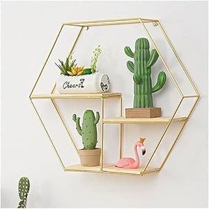 Wall Shelf Stainless Steel Gold Eco-Friendly Four-Tier Hanging <b>Storage</b> Furniture Bar Industrial Floating <b>Shelves</b> for Pot - Product Image 1