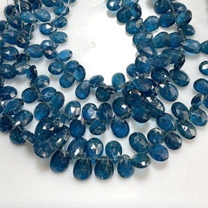 Perles Briolette en forme de poire à facettes en apatite néon de qualité fine en vente en gros perles de pierre naturelle pour la fabrication de bijoux - Product Image 3