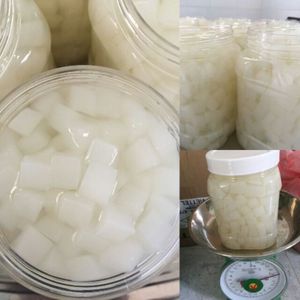 Cubes de Nata de Coco Premium en Sirop, Gommes de Coco avec Graines de Basilic, Prêts à Consommer, Ingrédient de Dessert Tropical pour Bubble Tea - Product Image 5