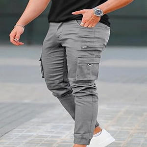 RNSHANGER Pantalon cargo décontracté pour homme Hip Hop Hit Color Pantalon à poches multiples Streetwear Rubans Pantalon de survêtement Sarouel - Product Image 5