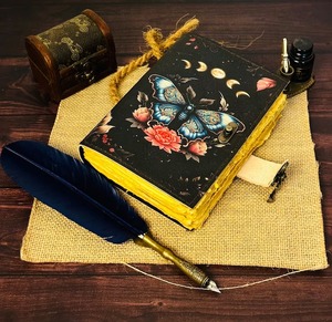 Personalizable Vintage A5 Luna polilla mariposa cuero diario cubierta suave espiral libro sombras organizador perfecto regalo cuaderno - Product Image 2