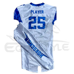 Camiseta de malla de secado rápido personalizada OEM, uniforme de fútbol americano transpirable con 2 uds de contraste, conjunto deportivo - Product Image 2