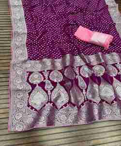 Sari de rayón de seda para fiesta con bordado de detalles de encaje floral de tejido de terciopelo para la temporada de bodas - Product Image 6