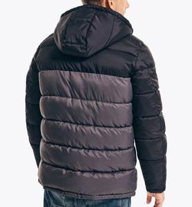 2025 New Arrival Men's Warn Winter Shiny <b>Quilted</b> Puffer Jacket Windbreaker Padded <b>Thick</b> Black Hooded Jacket - Product Image 5