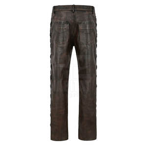 Pantalon en cuir classique pour homme, cuir de haute qualité, durable, doux, coupe confortable pour un usage quotidien - Product Image 4