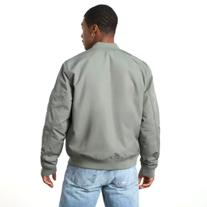 High Quality Custom Men's Bomber <b>Jacket</b> with Reversible Stand Collar Pocket Decoration New Design Style Bomber <b>Jacket</b> - Product Image 2