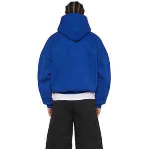 Sudadera con capucha personalizada de 600 Gsm 100% algodón para hombre, Sudadera corta de felpa francesa de gran tamaño de peso pesado de alta calidad, ropa de calle en blanco para invierno - Product Image 6