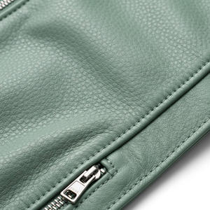 Veste de moto en peau de mouton pour hommes fournisseur de gros d'usine personnalisé OEM vêtements d'extérieur chauds élégants et durables en cuir de motard vêtements d'hiver - Product Image 4