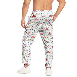 Pantalones Deportivos Navideños para Hombre, Estilo Urbano, de Algodón y Lona, Pantalones Cálidos para Estar en Casa, Atuendo Informal - Product Image 2