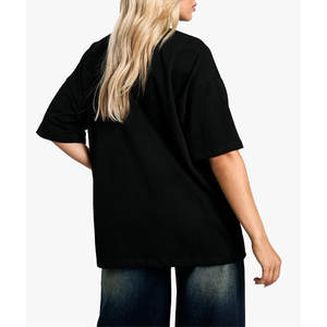 Camisetas de mujer de algodón 100% de alta calidad, camisetas de manga corta de diseño liso transpirable de secado rápido con cuello redondo - Product Image 2