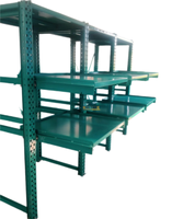 Étagères métalliques industrielles à tiroirs ouvrants 65 % ouvertes, rayonnage en acier à 3 niveaux, capacité 10 000 kg, structure robuste pour rayonnage