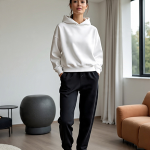 Chándal de gran tamaño para mujer, hombros caídos, 1/4, sudaderas con cremallera y pantalones de chándal, conjuntos deportivos para mujer, chándal holgado para mujer - Product Image 4