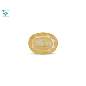 Zafiro Amarillo Natural de 9.4 Quilates, Gema Suelta Facetada, Corte Ovalado Esmeralda Marquise, con Tratamiento Térmico Disponible en Marrón, Rojo y Rosa - Product Image 1