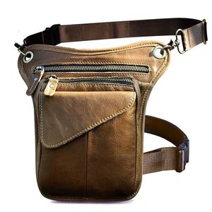 Custom Logo Vintage Genuine Leather Thigh Harness Waist Leg Bag Fanny Pack <b>Hip</b> Bag Unisex LLB-0077B - Product Image 2