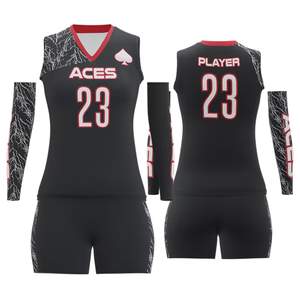 Custom <b>Volleyball</b> Uniform <b>Set</b> For Women & Men Team Jersey Shorts Breathable Spandex Fabric Quick Dry OEM Sportswear - Product Image 1