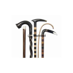 Mango de bastón de cuerno de Estilo Vintage para coleccionistas de caballeros Artesanía de calidad premium Tradebyd - Product Image 1