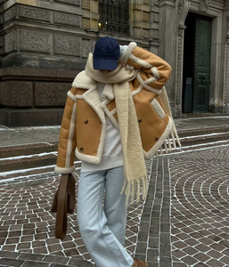 Nueva llegada de otoño a la moda, chaqueta de cuero personalizada, chaqueta transpirable para mujer, chaqueta sólida de manga larga de cuero para mujer - Product Image 4