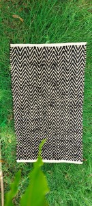 Tapis de douche pliable en coton écologique antidérapant à poils pelucheux avec motif patchwork imperméable pour la maison et l'hôtel, fabriqué à la machine - Product Image 4