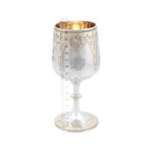 Stainless Steel Luxury Wine <b>Goblet</b> for Flute Margarita & Martini Cups Long Stem Handmade Metal - Product Image 6