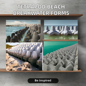 תבנית טטרפוד מבטון יצוק מראש, מחסום גלים להגנה חופית, מבנה פלדה מחוזקת - Product Image 6