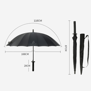 Ombrello a Forma di Katana Orientale, Apertura Automatica, 8 Stecche, Grande Formato, in Nylon 190T, Ideale per Regali Aziendali - Product Image 2