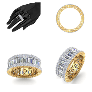 แหวนเพชรแล็บโกรว์ทองคำ 10K ดีไซน์คลาสสิกสำหรับผู้หญิง น้ำหนัก 4.64 กะรัต ความใส VS สี EF รับรองโดย IGI เครื่องประดับหรูหรา - Product Image 2