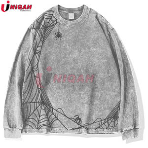 เสื้อสเวตเชิ้ตผู้ชายแขนยาวโอเวอร์ไซส์ปักลายสไตล์วินเทจเสื้อผ้าแฟชั่นอินเทรนด์ย้อนยุคสำหรับฤดูหนาว - Product Image 1