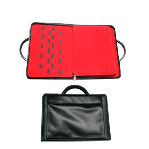 Estuche de cuero auténtico para 20 tijeras, estuche con cremallera para tijeras profesionales, soporte para 20 tijeras, logotipo personalizado - Product Image 6