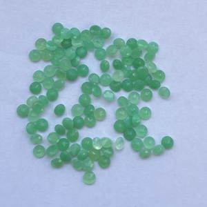 4 มม.6 มม.8 มม.สีเขียวธรรมชาติChrysoprase FacetedรอบตัดอัญมณีหลวมDIYสําหรับเครื่องประดับทําจี้แหวนต่างหูยอดนิยม - Product Image 3