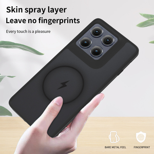 Cạnh 2025 từ tính Sạc antidrop trường hợp nhà Máy Giá da-cảm thấy đầy màu sắc mờ chống sốc điện thoại di động trường hợp - Product Image 4