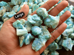 Piedra Natural de Larimar en Bruto con Rayas, Grava Cruda al por Mayor, Certificada por GIA, Azul Cielo, 10-50mm, Gema para Joyería - Product Image 5