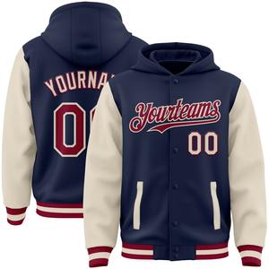 Direct Industry Wholesale Casual Winter Custom White Red-Navy Bomber Full-Snap Varsity Letterman Jacket - Product Image 5