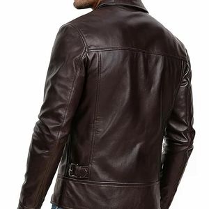 MOQ bajo exigible Calidad única Chaqueta de bombardero de piel de oveja personalizada Chaqueta de cuero de alta calidad - Product Image 2