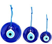 Mauvais œil traditionnel (uni) 3cm à 14cm-Nouvel ornement mural en verre turc Evil Eye-Cadeau de voiture de maison à collectionner