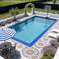 Piscine à cascade Joyful Gatherings, grande piscine en fibre de verre, faible entretien, longue durée de vie, pour la maison