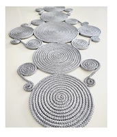 Ensemble de dessous-de-verre en osier écologiques et résistants à la chaleur pour la décoration de mariage, design personnalisé