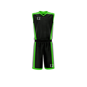 Ensemble de maillot de basket-ball unisexe respirant imprimé avec un design de couleur, vente en gros, vêtements d'équipe personnalisés, antibactérien - Product Image 4