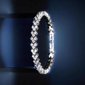 Bracelet de Tennis de Style de luxe moissanite diamant Bracelet de tennis coupe fantaisie bijoux fins Bracelet de Tennis en diamant pour cadeau - Product Image 2