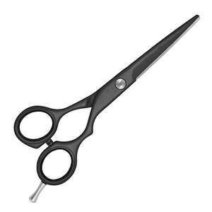 Ciseaux de cheveux de barbier de couleur noire 6 pouces ciseaux de coupe de Salon en acier inoxydable allemand avec anneau en caoutchouc réglable - Product Image 2