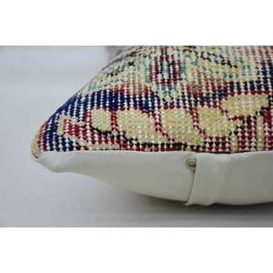 Cojín Kantha de lana bohemio Multicolor de 12x20 tejido con estampado Floral bordado Vintage cojín decorativo Floral - Product Image 4