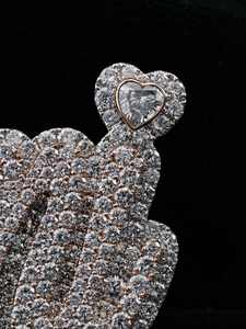 Pendentif personnalisé en lettres serties de moissanite VVS, argent 925 et or, bijoux hip-hop plaqué rhodium pour cadeau - Product Image 3