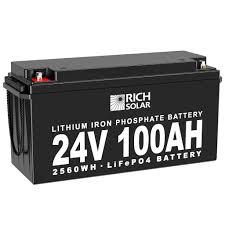แบตเตอรี่ LiFePO4 100Ah 24V ใหม่เอี่ยม2560Wh แบตเตอรี่ลิเธียมแบบรอบลึก - Product Image 5