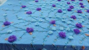 Venta al por mayor caliente hecho a mano Zari trabajo tela con cuentas para las mujeres ropa de fiesta y vestidos de novia disponibles para la exportación - Product Image 4