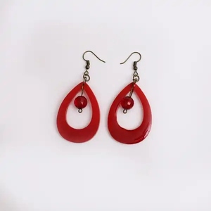 Pendientes artesanales de resina de moda hechos a mano para mujer forma de amor única pendientes joyería Opción de regalo - Product Image 5