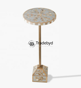 Tabouret en incrustation d'os au design moderne pour les hôtels de charme et les maisons de créateurs Pièce de décoration de console artisanale par Tradebyd - Product Image 2